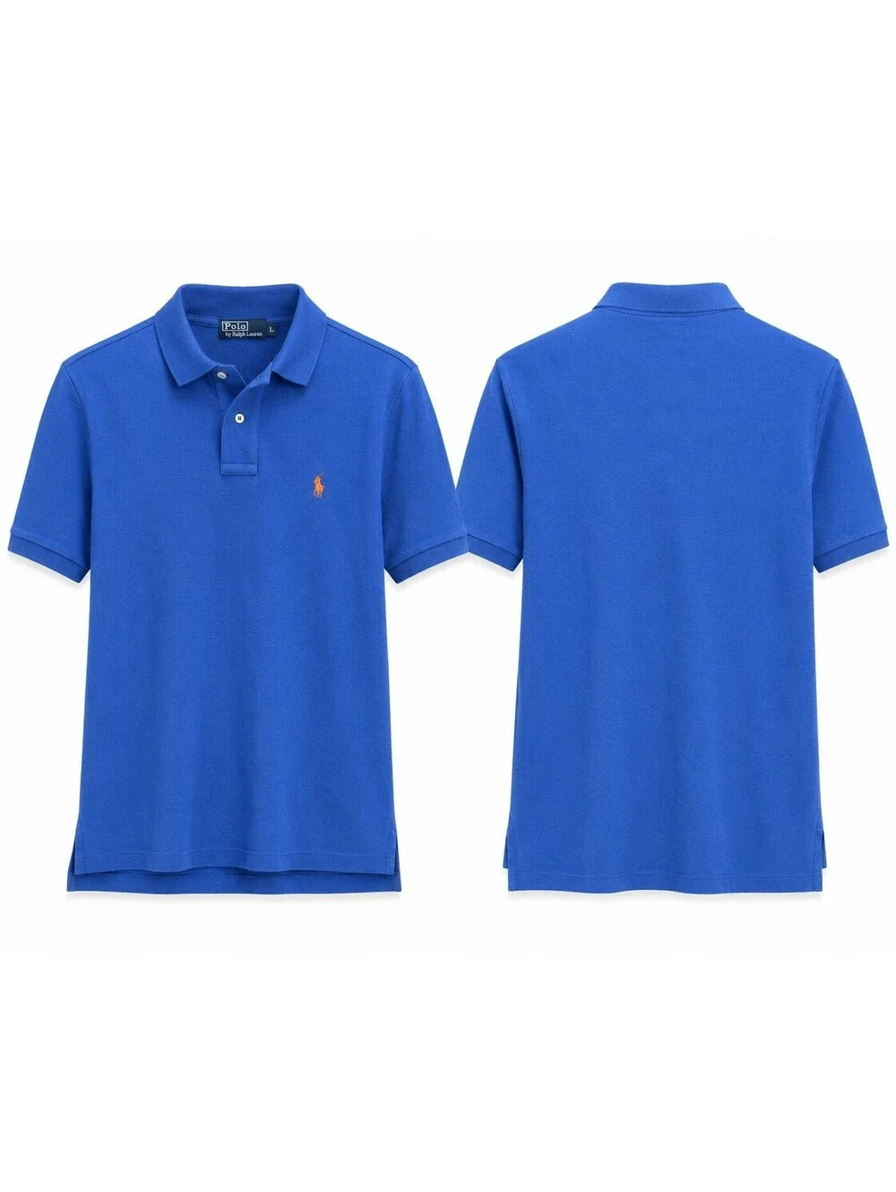Polo Ralph Lauren Kid's Boy's Blue Cotton Mesh Polo Shirt Size Small